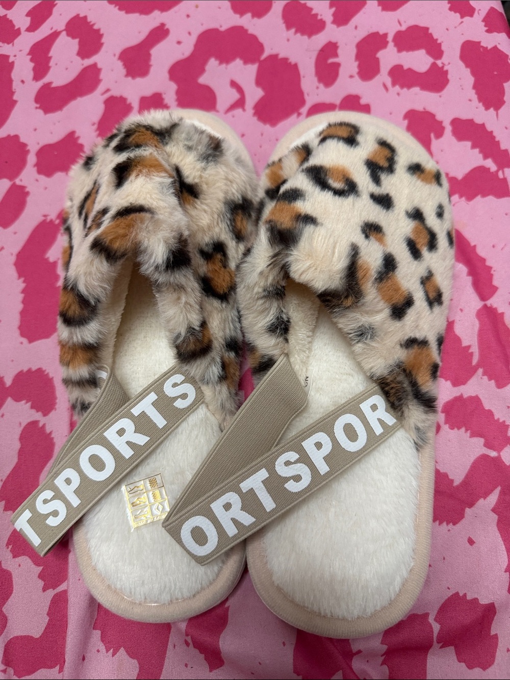 Leopard Print Slippers - Picture 2 of 4